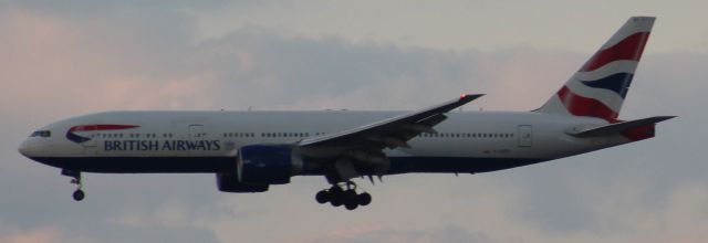 Boeing 777-200 (G-ZZZC) - British Airways 67 on on approach to PHL Airport from London Heathrow 