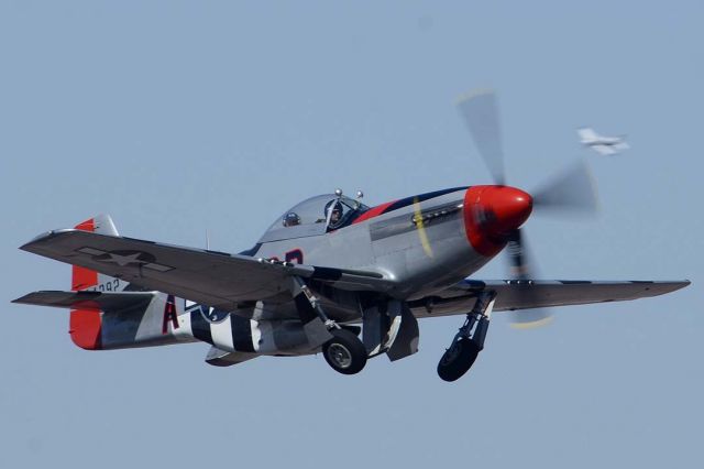 North American P-51 Mustang (SAI44727) - Commemorative Air Force North American P-51D Mustang NL44727 Man-O'-War departs from Deer Valley, Arizona for MCAS Yuma on March 7, 2013.