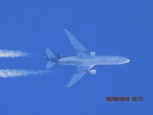 Boeing MD-11 (N284UP) - UPS flight 5510 from SDF to ONT over Southeastern Kansas at 36,000 feet.