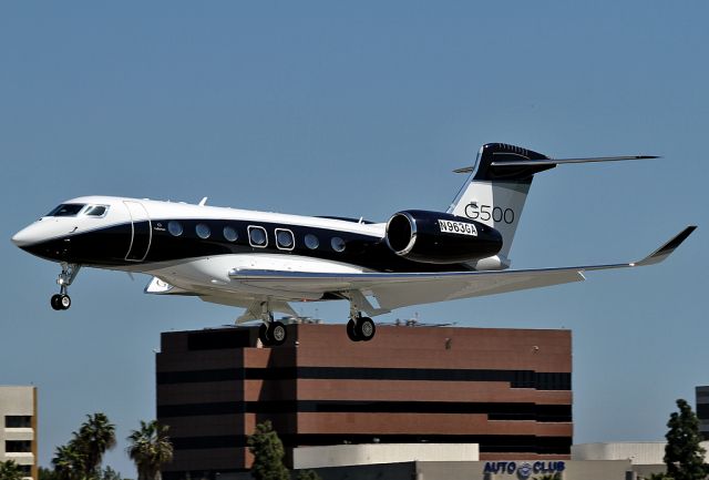 Gulfstream Aerospace Gulfstream V (N963GA) - Gulfstream 500 N963GA (sn72063) returning from a test flight to rwy 30 at Long Beach Airport (lgb/klgb).