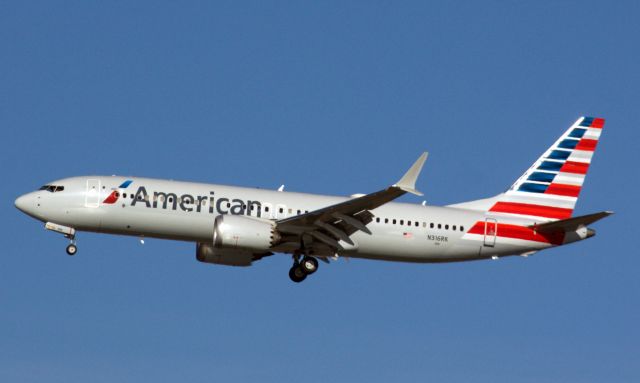 Boeing 737 MAX 8 (N316RK) - The American B737-8 Max returned to Boston recently operating from MIA.