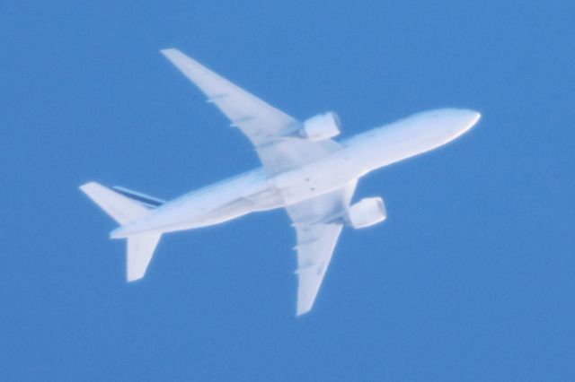 Boeing 777-200 (F-GSPK) - F-GSPK Boeing B777 228R Air France AF328 De Paris CDG. Vers Ottawa YOW. Altitude 8539 Mètres .Vitesse 684 KM/H. Survolant la ville de Lavaltrie QC. Le 05-01-2025 à 14:16.
