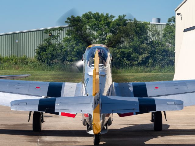 North American P-51 Mustang (N83KD) - The Tristate Warbird Museum's P-51 Mustang firing up for a formation flight over Cincinnati to commemorate D-Day.