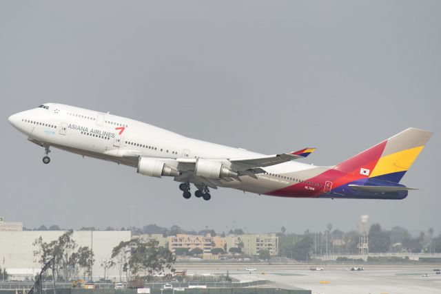 Boeing 747-400 (HL7418) - HL7418  Boeing  B747-48E  AAR    KLAX  20130305