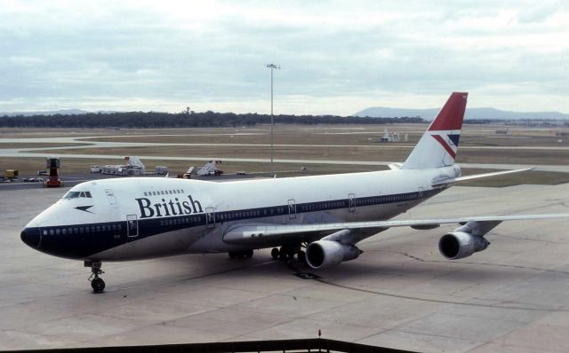 BOEING 747-100 (G-AWNM) - Boeing 747-136 G-AWNM of British Airways at Melbourne Airport in 1981