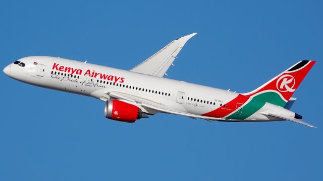 Boeing 787-8 (5Y-KZJ) - A Kenya Airways B788 on the "canarsie" departure out of JFK on a cold windy afternoon.