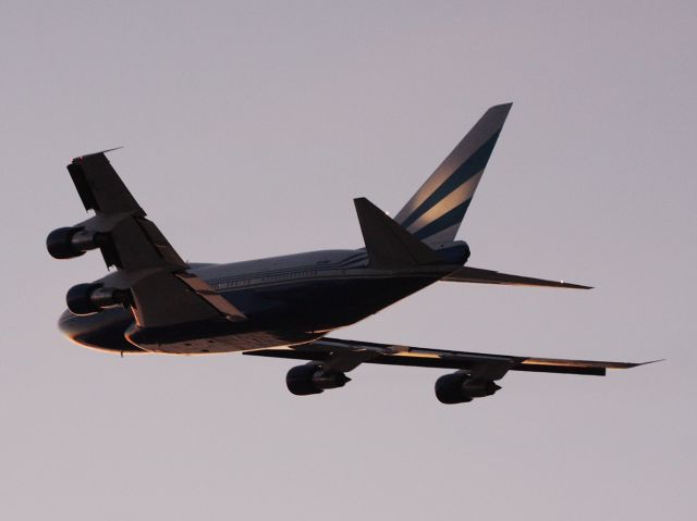 BOEING 747SP (VQ-BMS) - The Sands Casino B747SP departing LAX to return to LAS.  A flying casino.