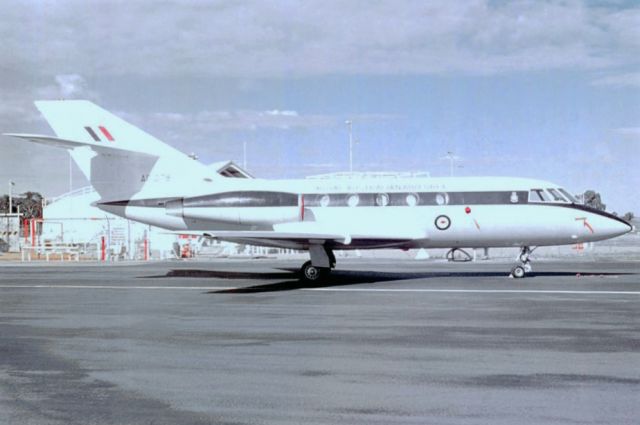 Dassault Falcon 20 (A11078) - Dassault Mystere 20 A11-078 RAAF Pearce (YPEA) late 1960s.