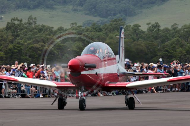 HAWKER DE HAVILLAND PC-9 — - One of the RAAF Roulettes taxing for depature from Wings Over The Illawarra 2010.