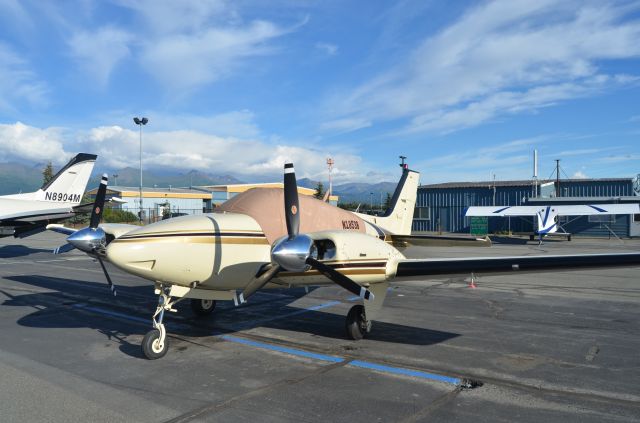 Beechcraft 55 Baron (N1853B) - Transient parking at Merril Field