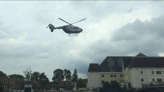KAWASAKI EC-145 (N578AM) - LifeNet of New York Air 2 on Approach to Westchester Medical Center Helipad 