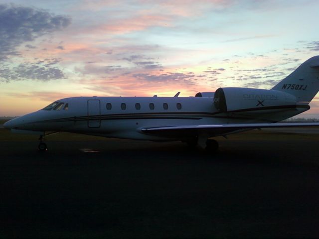 Cessna Citation X (N750XJ) - Sunrise on the east coast