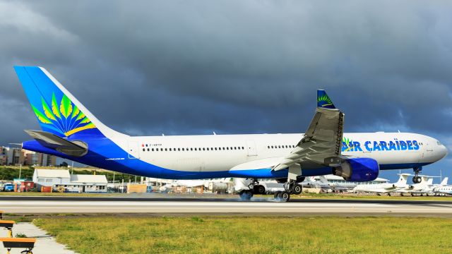 Airbus A330-300 (F-HPTP) - Air Caraibes landing at TNCM St Maarten.