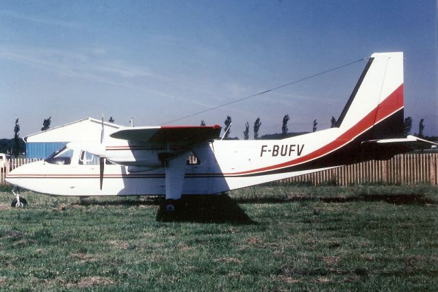 ROMAERO Islander (F-BUFV) - Seen here in Jun-81.  Exported to Morocco 19-Aug-82 as CN-TCCbr /then reregistered HP-1494PS.