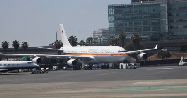 Airbus A340-300 (3EB1A6) - 6/19/18 German Govt A343-313 10+16 parked at LAX.   2000th Airbus delivery