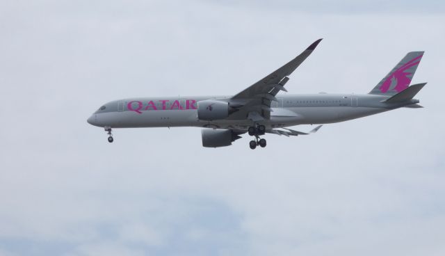 Airbus A350-900 (A7-ALP) - On final is this 2017 Qatar Airbus A350-941 in the Spring of 2019.