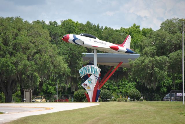 Lockheed T-33 Shooting Star — - Jet-On-A-Stick at entrance to Sun N Fun