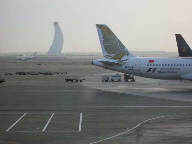 — — - The unique control tower at the airport in Abu Dhabi