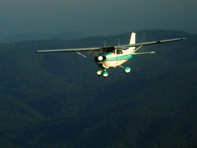 Cessna 175 Skylark (N8255T) - N8255T IN FLIGHT, PHOTO TAKEN BY MIKE FROM HIS 1960 C-172 JUST CROSSING OVER INTO TN.