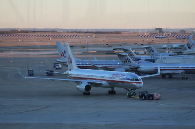 Boeing 757-200 (N653A) - 013013 on push back at term C