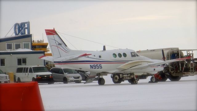 Beechcraft King Air 90 (N95S) - Nice day in Iqaluit, Nunavut. Little snow fall