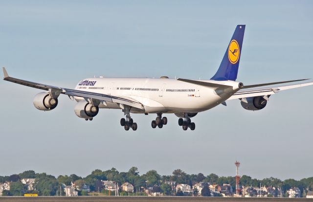 Airbus A340-600 (D-AIHR) - over the 04R numbers