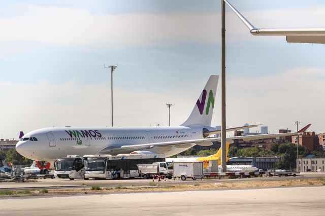 Airbus A330-300 (EC-MJS) - One of Wamos new additions, still waiting since Summer 2016 at a tarmac area in MAD to start revenue service. 