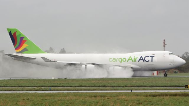 Boeing 747-400 (TC-ACM) - air act cargo b747-428f tc-acm landing at shannon from istanbul almost running out of runway 5/4/20.