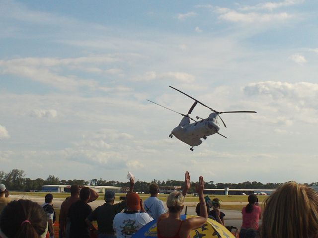 MIL — - Chanuk Helicopters at the 2008 VNA Airshow Stuart, FL Windham Field.  Low pass on the flight line.