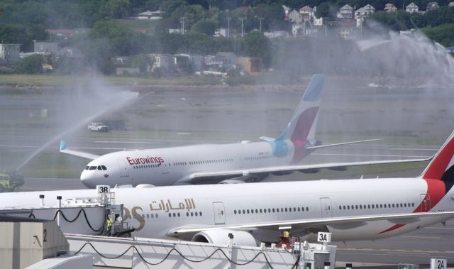 Airbus A330-200 (D-AXGC) - Inaugural flight of Eurowings to Boston! EW186 A330-200 D-AXGC (6/1/2016).