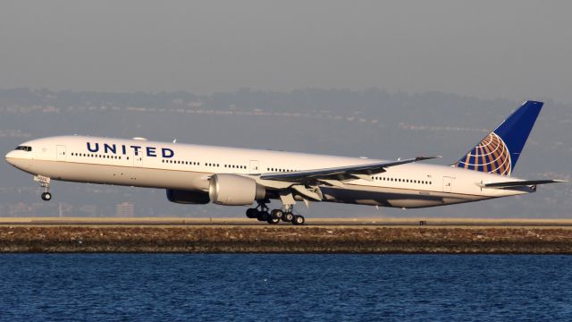 BOEING 777-300ER (N2332U) - N2332U, the second 77W for United, on her delivery flight to SFO