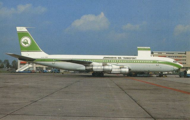 Boeing 707-100 (5A-DIY) - scanned from postcardbr /jamahirya air transport