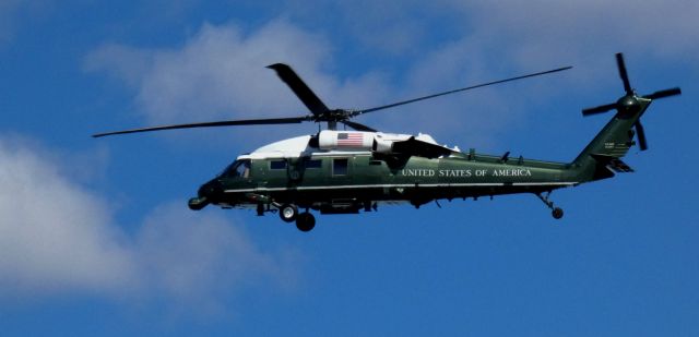 Sikorsky S-70 (16-3265) - On short final is this Sikorsky VH-60N "Whitehawk" Helicopter supporting the president of the United States "Marine One" arrival in March of 2023.