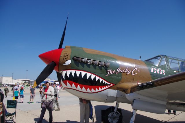 CURTISS Warhawk (NX1232N) - McGUIRE AIR FORCE BASE-WRIGHTSTOWN, NEW JERSEY, USA-MAY 12, 2012: Seen at the open house and air show was the nose art on a U.S. Army P-40.