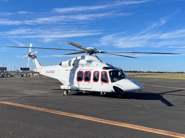 BELL-AGUSTA AB-139 (VH-PXF) - VH-PXF awaiting passenger at YWBL.