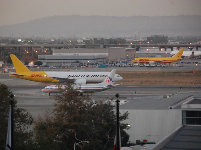 BOEING 777-200LR (N714SA) - Southern Air/DHL 777-200LRF on takeoff.