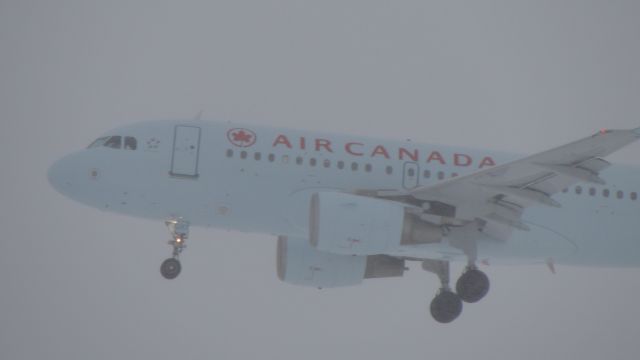 — — - A snowy day on short final for runway 34 at CYYC