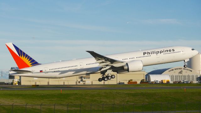 BOEING 777-300 (RP-C7778) - PAL5003 on rotation from Rwy 16R beginning its delivery flight to MNL/RPLL on 10.28.16. (ln 1443 / cn 61730).