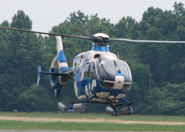 Eurocopter EC-635 (N994PT) - Lifting off from the Shreveport Downtown airport.