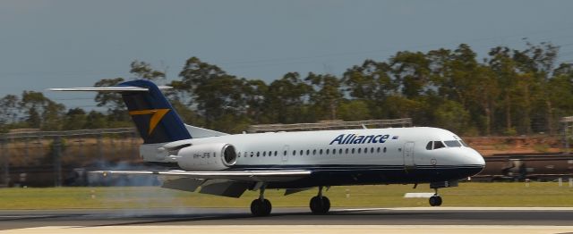 Fokker 70 (VH-JFB) - GLADSTONE, QLD 1DECEMBER, 2014.