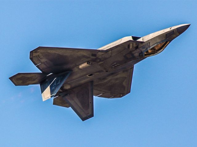 Lockheed F-22 Raptor — - F22 Doing an inverted pass.Questions about this photo can be sent to Info@FlewShots.com 