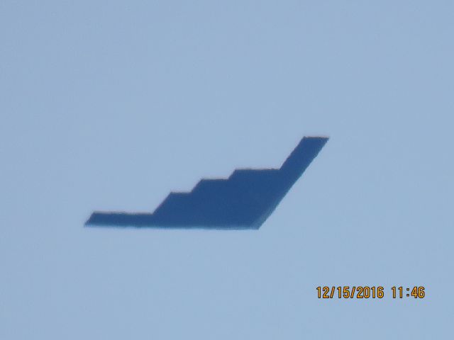 Northrop Spirit (82-1070) - B-2 heading west over Southeastern Kansas.