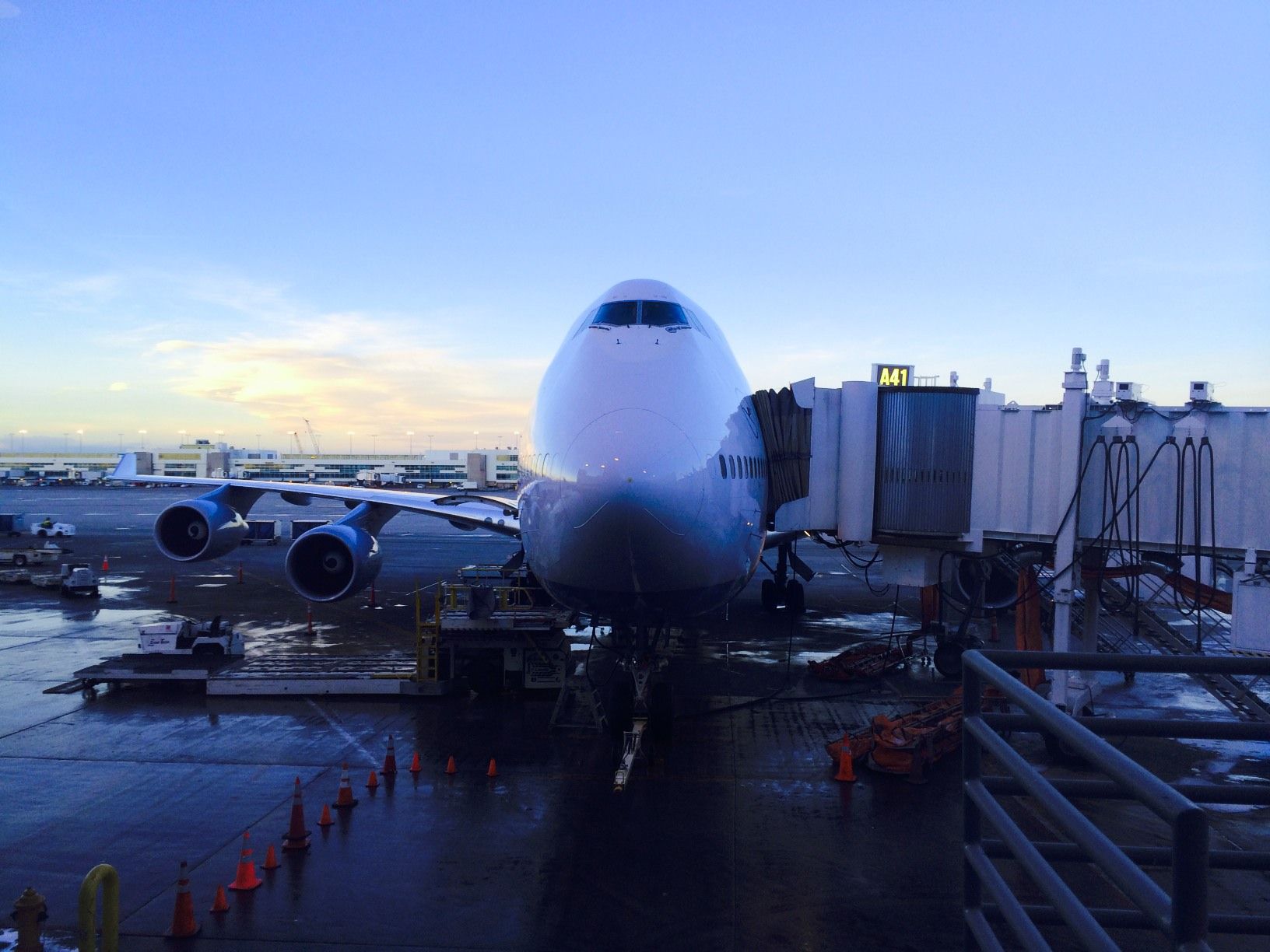 Boeing 747-400 (D-ABVY) - Lufthansa parked next to us in Denver. Such a huge plane!