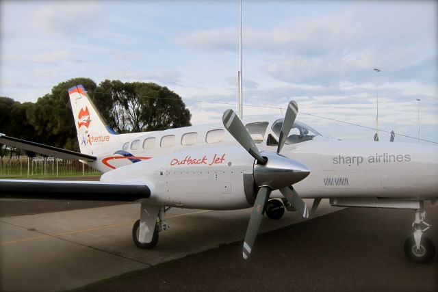 Cessna Conquest 2 (VH-YHV) - Sharp Airlines- Air Adventure Outback Jet sitting at Portland Airport