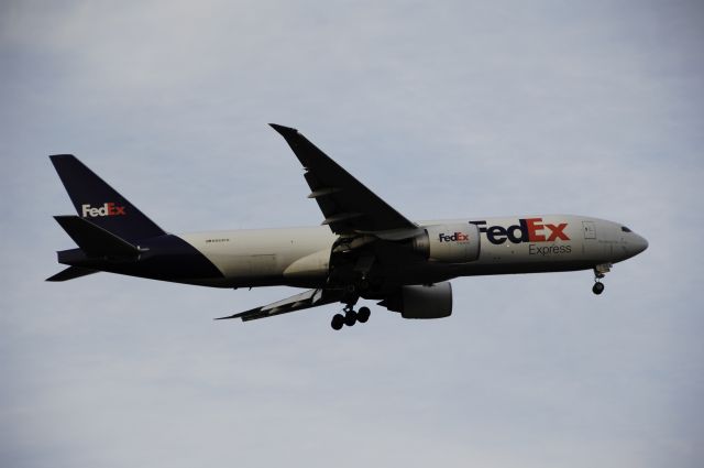 Boeing 777-200 (N883FD) - Final Approach to NRT Airport R/W34L on 2012/01/03