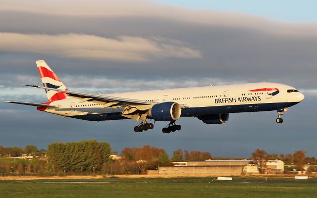 BOEING 777-300 (G-STBB) - british airways b777-300er g-stbb landing at shannon this evening for wifi fitting 4/5/18.