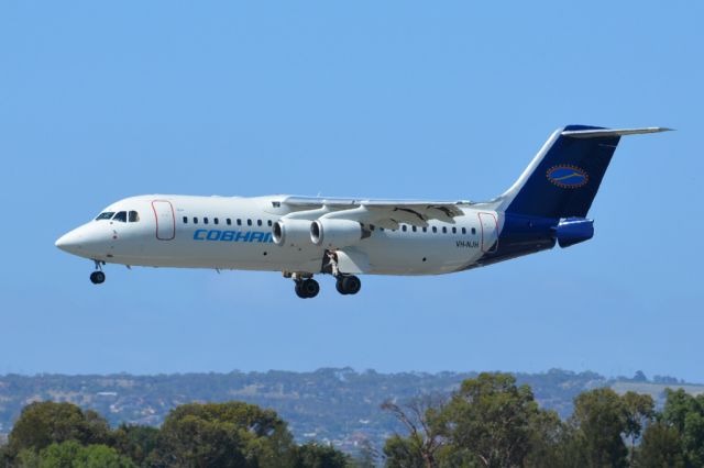 British Aerospace BAe-146-200 (VH-NJH) - On short finals for runway 05. Thursday 6th March, 2014.