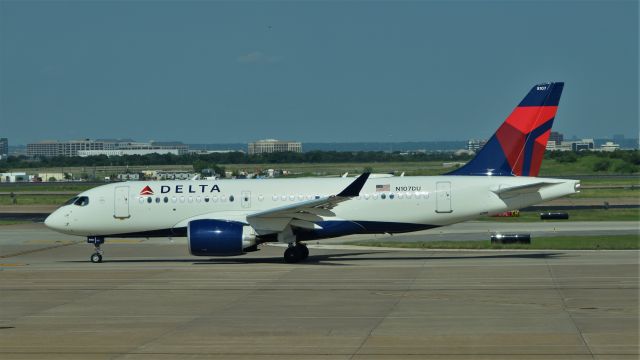 Airbus A220-100 (N107DU) - Taxiing out for departure to DTW, 31 May 2019