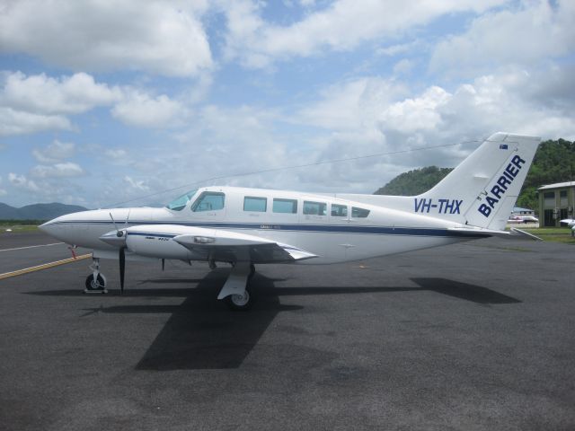 Cessna 402 (VH-THX) - Barrier Aviation, Cairns International Airport, Queensland