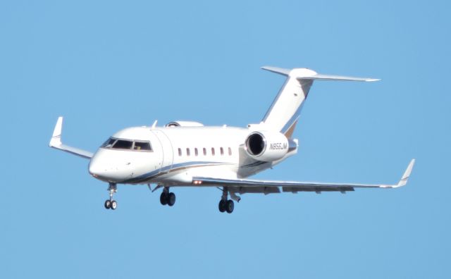 Canadair Challenger (N856JM) - Shown here a moment from landing is this Canadair Challenger 600 in the Winter of 2016.